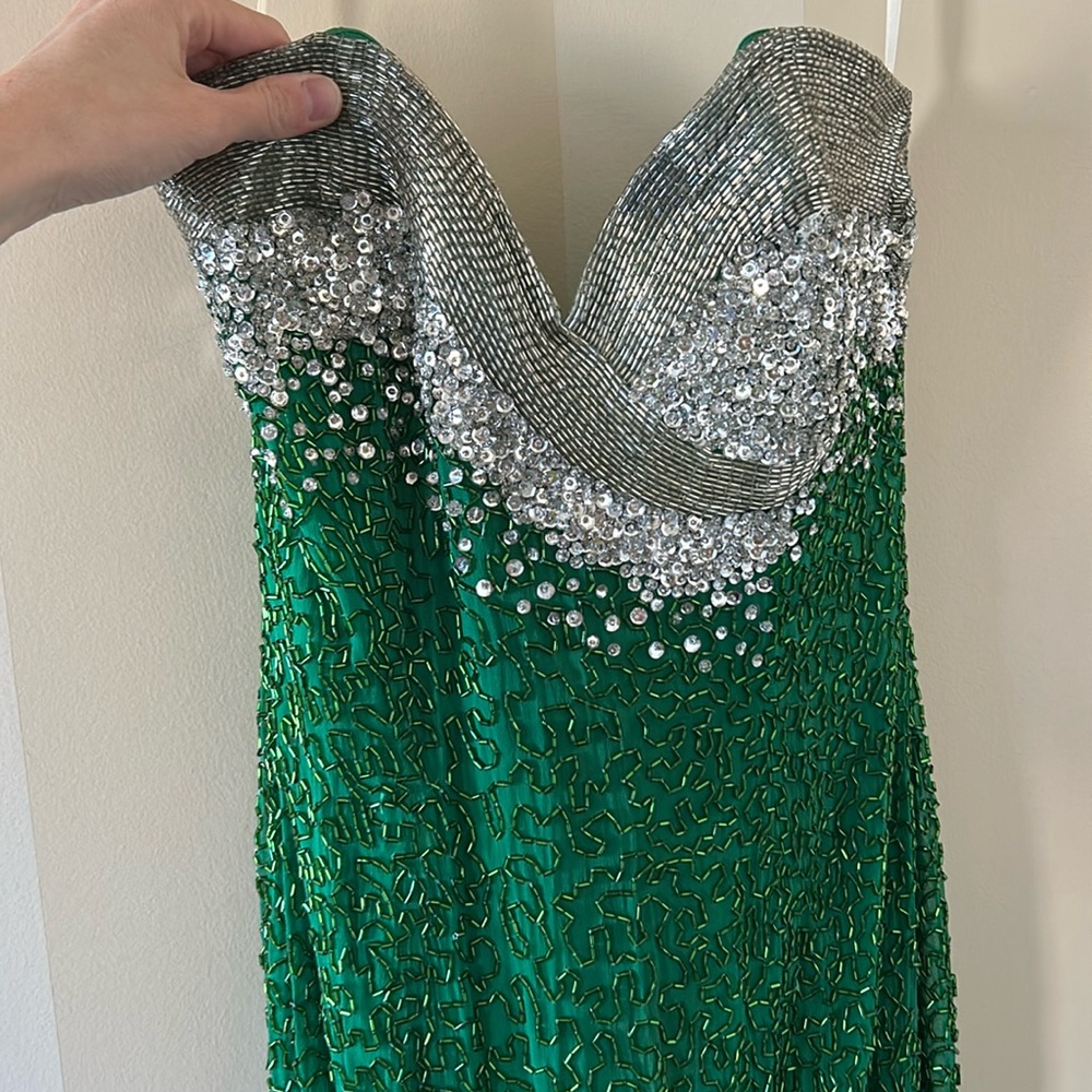 Green Sterling by Stone Ferris Size 8 Formal Gown
